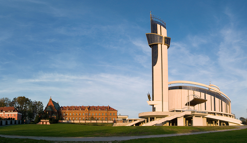 Vista del complejo arquitectónico de Santuario de Cracovia 